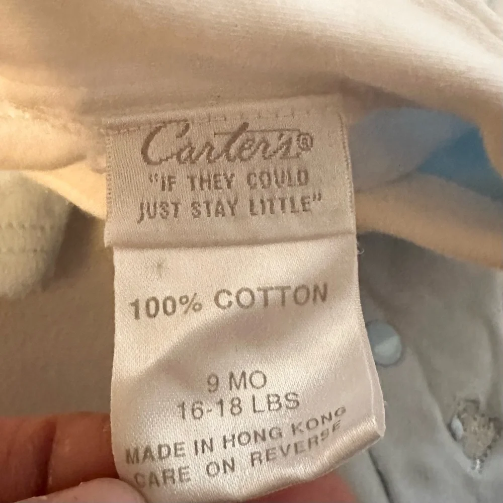 Vintage Carters If They Could Just Stay Little One Piece Outfit 9M Dogs boy baby